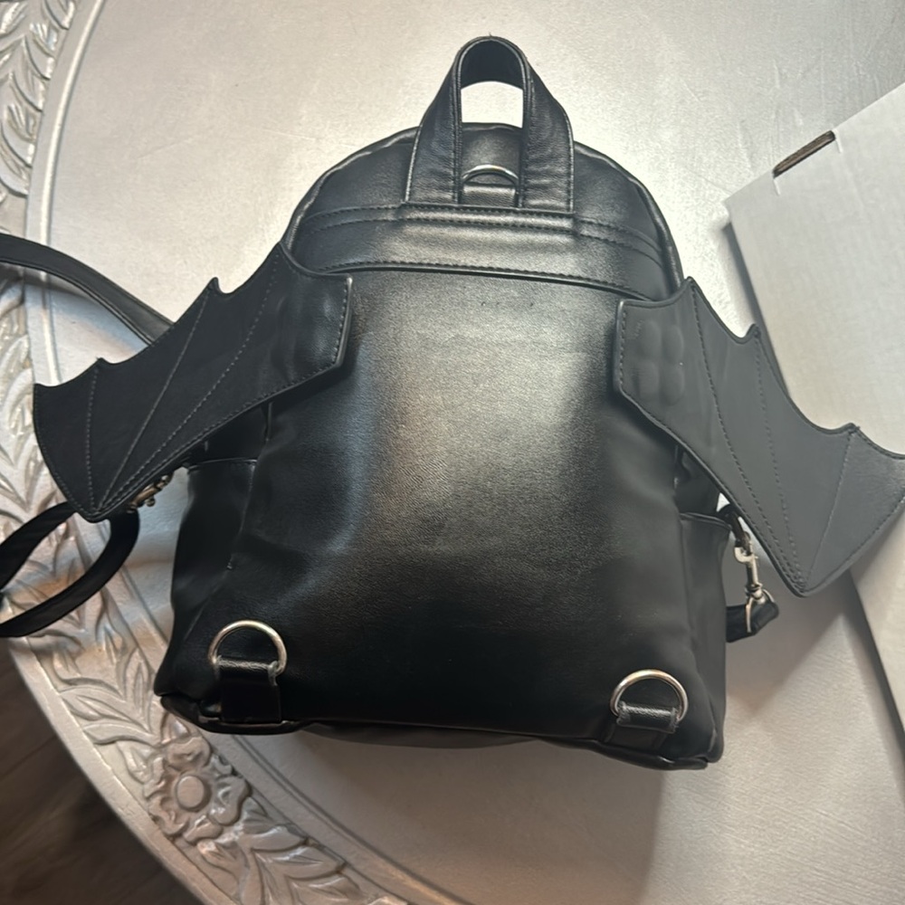 🦇Royal Monk Black Mini Bat Gothic Backpack
